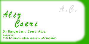 aliz cseri business card